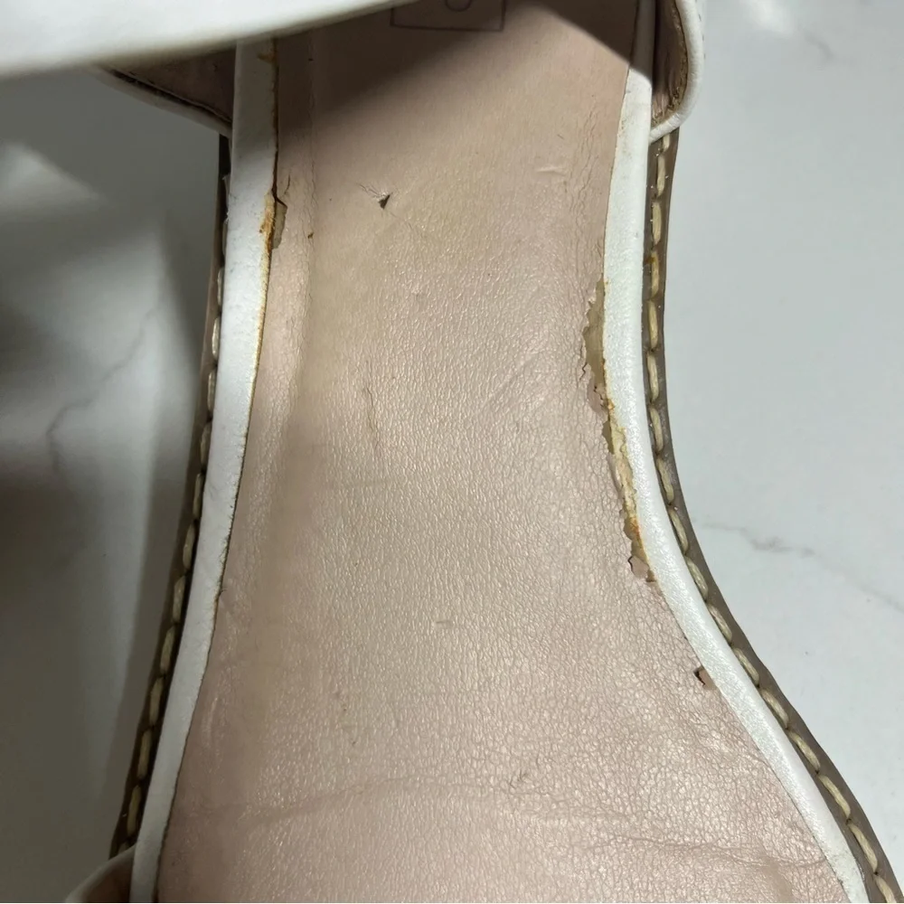 Topshop White Heartbreaker Two Part Heel Sandals 9